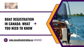 Boat Registration in Canada What You Need to Know