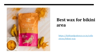 Best wax for bikini area