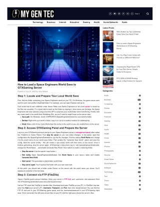 How to Load a Space Engineers World Save to GTXGaming Server