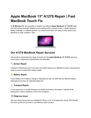 Apple MacBook 13_ A1278 Repair _ Fast MacBook Touch Fix (1)