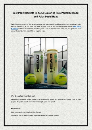 Best Padel Rackets in 2025