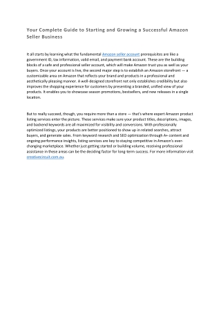 Your Complete Guide to Starting and Growing a Successful Amazon Seller Business