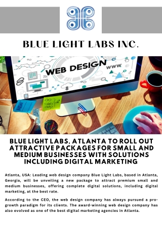 Blue Light Labs, Atlanta to Roll Out Attractive Packages for Small and Medium Businesses with Solutions including Digita
