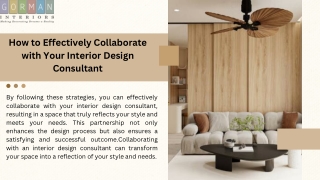 How to Effectively Collaborate with Your Interior Design Consultant