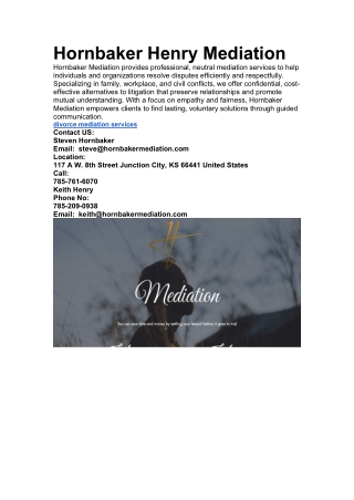 Hornbaker Henry Mediation