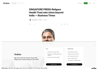 SINGAPORE PRESS-Religare Health Trust sets vision beyond India — Business Times