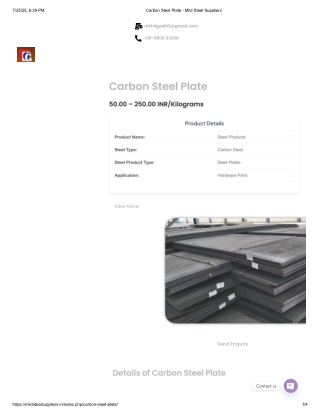 C-45 & Carbon Steel Plate Suppliers in Delhi & Uttarakhand
