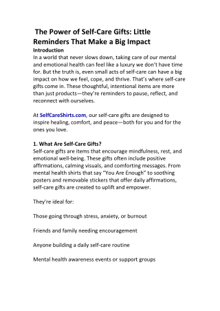 Self care shirt blog 31