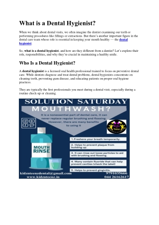 What is a Dental Hygienist