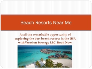 Beach Resorts Near Me
