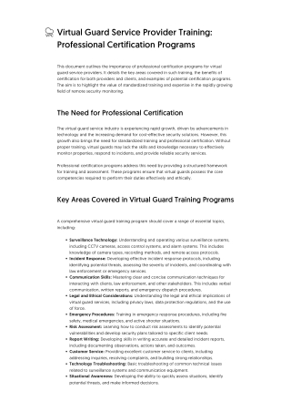 Virtual Guard Service Provider Training_ Professional Certification Programs