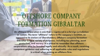 offshore company formation Gibraltar