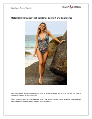 Maternity Swimwear That Combines Comfort and Confidence