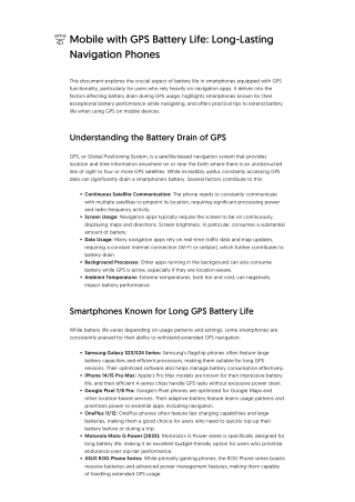 Mobile with GPS Battery Life_ Long-Lasting Navigation Phones