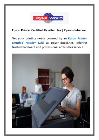 Epson Printer Certified Reseller Uae Epson-dubai.net