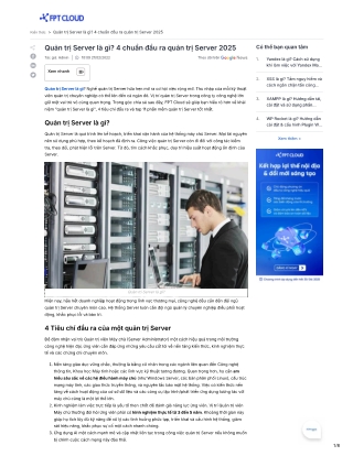 Quản Trị Server Là Gì? 4 Chuẩn Đầu Ra Nghề Quản Trị Server Năm 2025