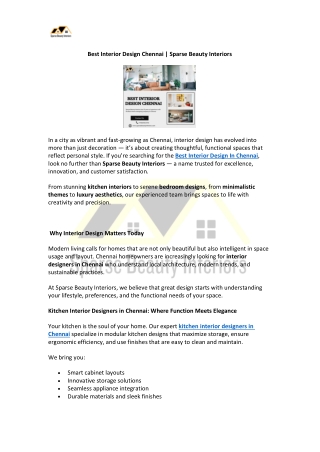 Best Interior Design Chennai