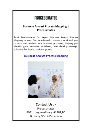 Business Analyst Process Mapping  Processmates