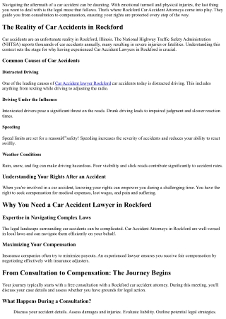 From Consultation to Compensation: The Journey with Rockford Car Accident Attorn