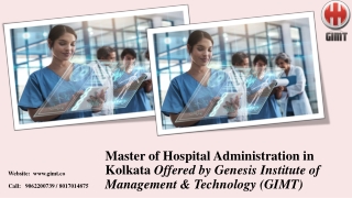 Master of Hospital Administration in Kolkata Offered by GIMT