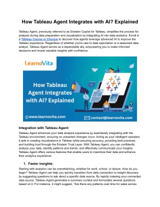 How Tableau Agent Integrates with AI_ Explained