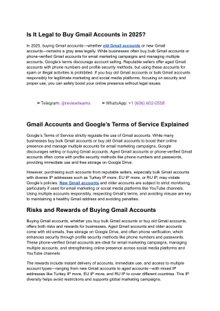 Is It Legal to Buy Gmail Accounts in 2025_