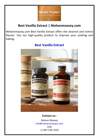 Best Vanilla Extract | Nielsenmassey.com