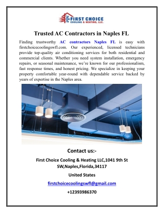 Trusted AC Contractors in Naples FL