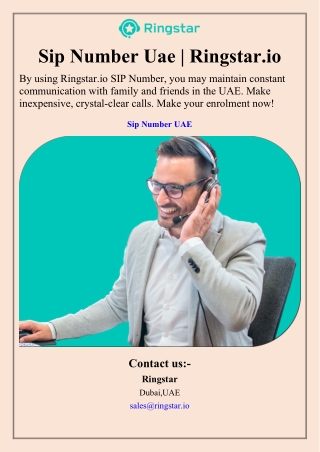 Sip Number Uae Ringstar.io