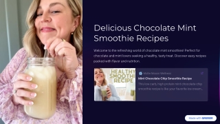 Mollie Mason’s Chocolate Mint Smoothie Recipes | Healthy & Low Sugar