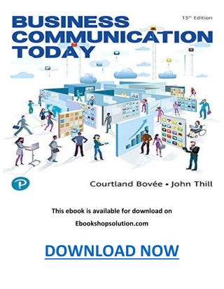 Business Communication Today 15th Edition PDF