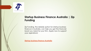 Startup Business Finance Australia  Zip Funding