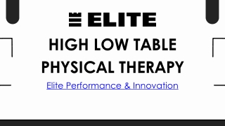 High Low Table Physical Therapy