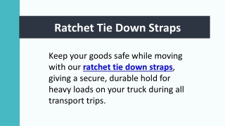 Ratchet Tie Down Straps