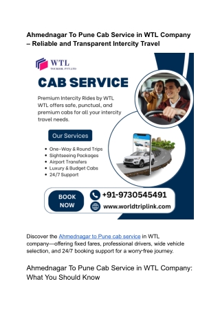 ahmednagar to pune cab service