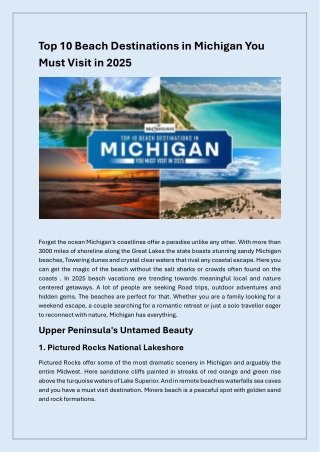 Michigan’s Best Beaches: 2025 Travel Guide