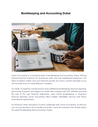 bookkeeping and accounting dubai