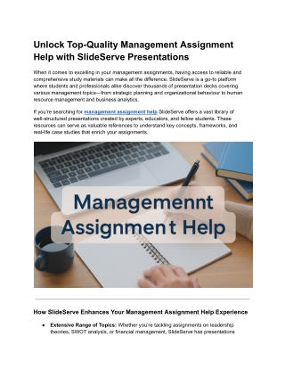 Management Assignment Help