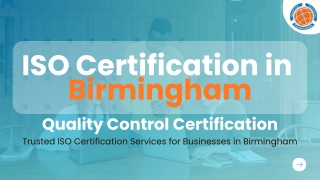 ISO Certification in Birmingham | Quality Control Certification