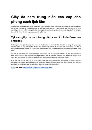 Giay da nam trung nien cao cap cho phong cach lich lam