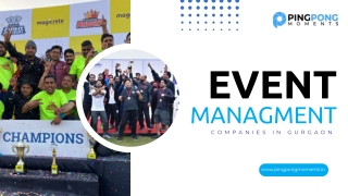 Pingpong Moments - Event Management Company in Gurgaon