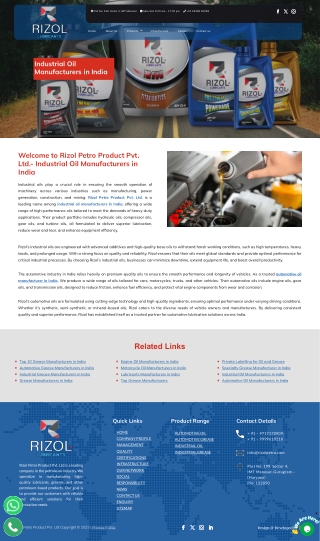 Leading Industrial Oil Producers in India