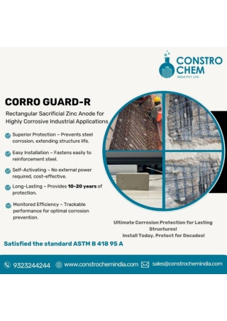CORRO GUARD-R Rectangular sacrificial zinc anode (1) (1)