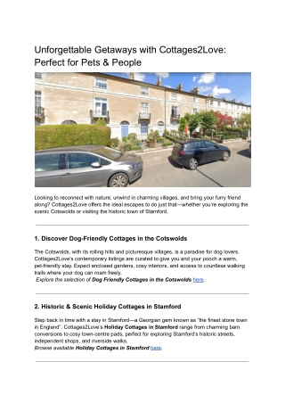 Unforgettable Getaways with Cottages2Love_ Perfect for Pets & People