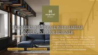 Transform Your Space with Habitat Modern Interior Designer