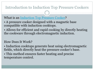 Understanding the Induction Top Pressure Cooker: A Modern Cooking Essential