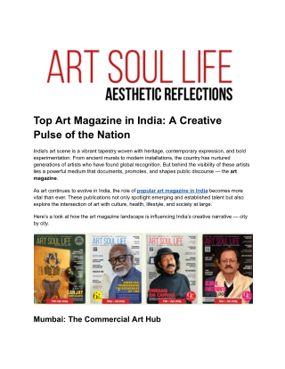Top Art Magazine in India_ A Creative Pulse of the Nation