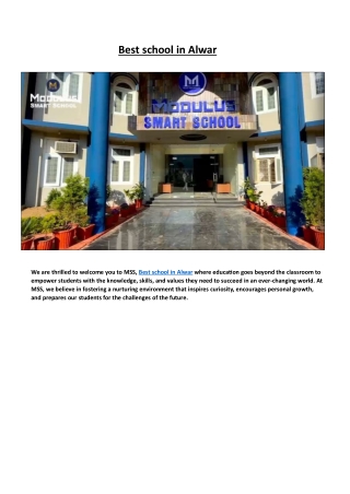 Best school in Alwar