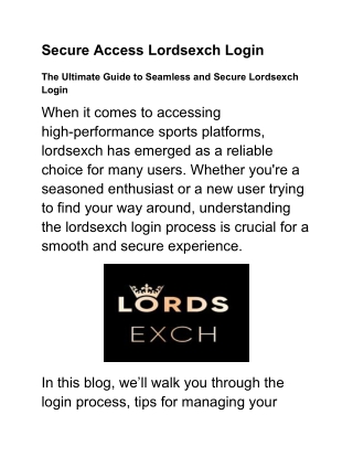 lordsexch