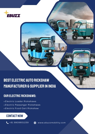 Electric Rickshaw Manufacturer in India | E Passenger & Loader Rickshaw